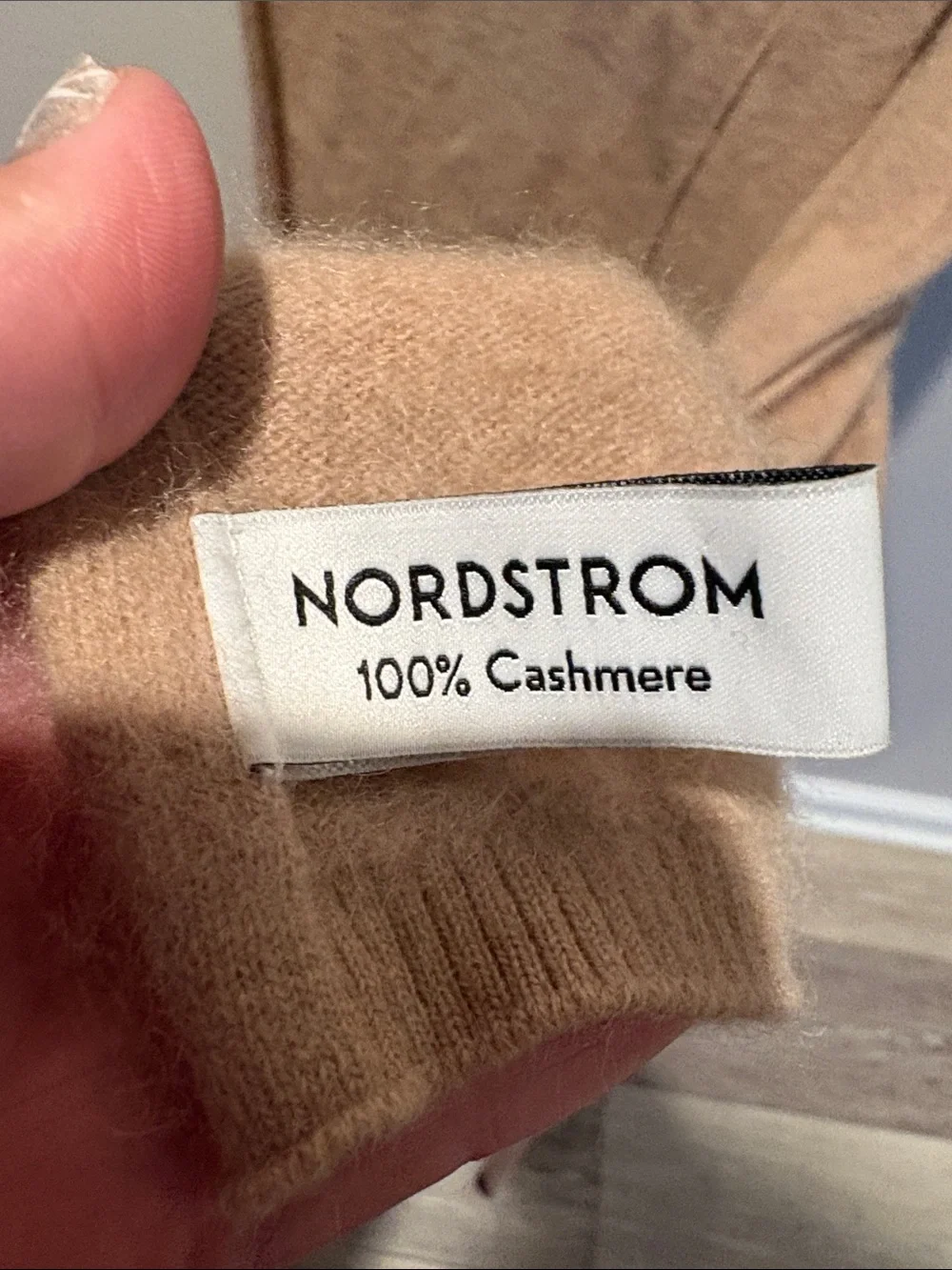 Nordstrom Oversized Wrap/Scarf Soft Camel Cashmere Scarf